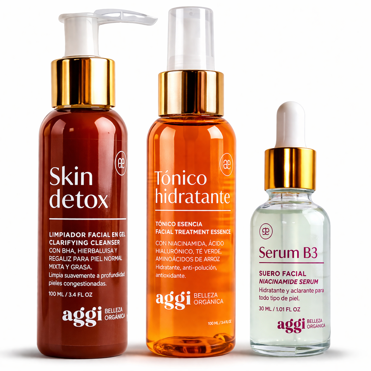 Kit Facial 3 Pasos para Piel Mixta a Grasa