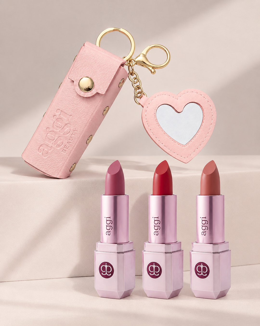 Labial Color Intenso Anti-Edad con Bakuchiol Trio Pack + Porta Labial con charm