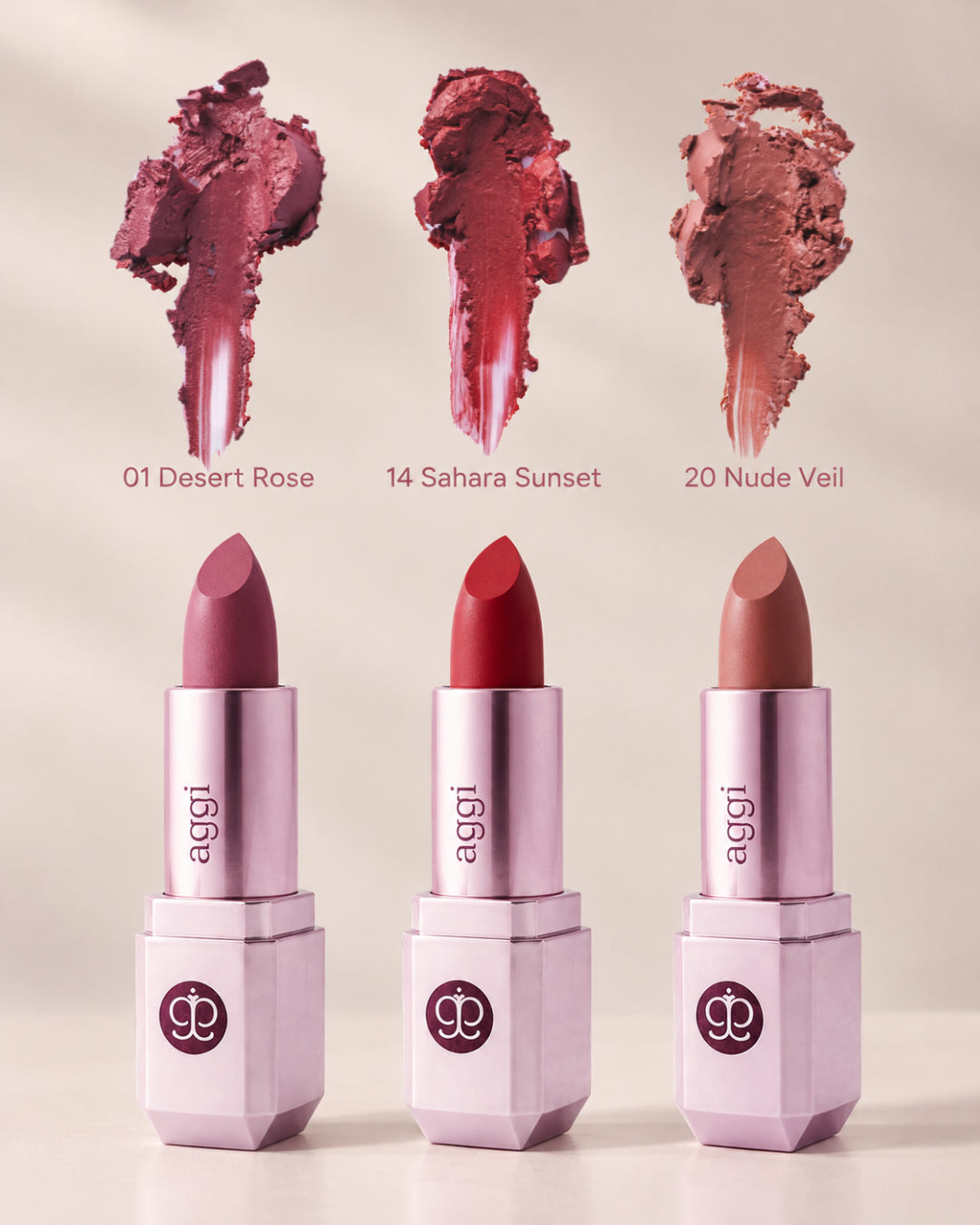 Labial Color Intenso Anti-Edad con Bakuchiol Trio Pack + Porta Labial con charm